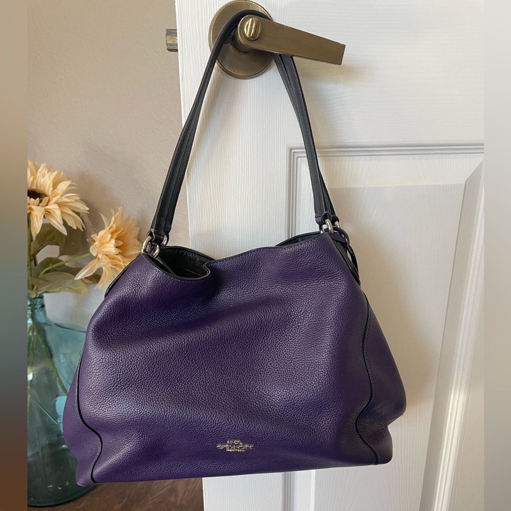 Purple Coach Purse 💜 Edie Handbag